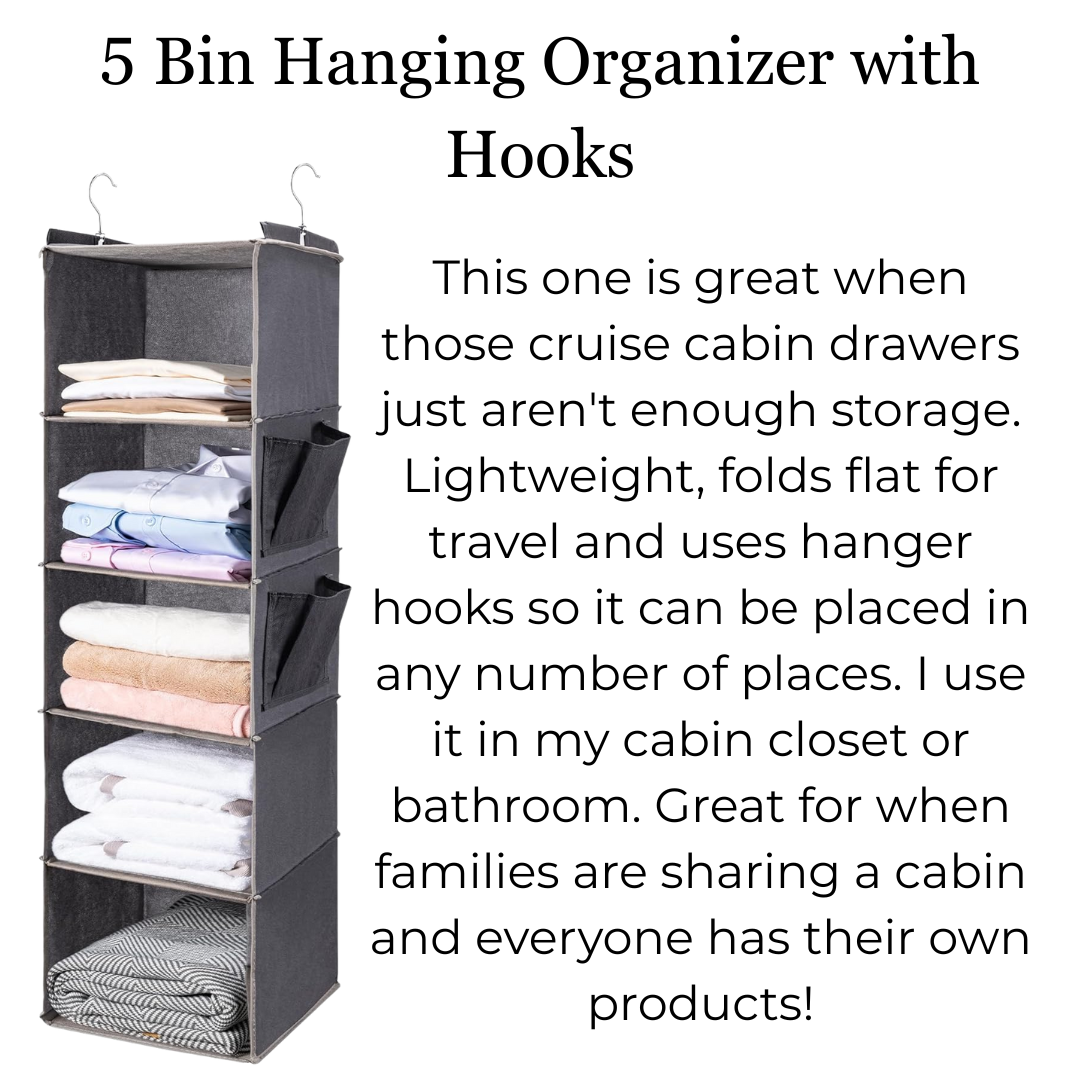 5 Bin Hanging Organizer with Hooks