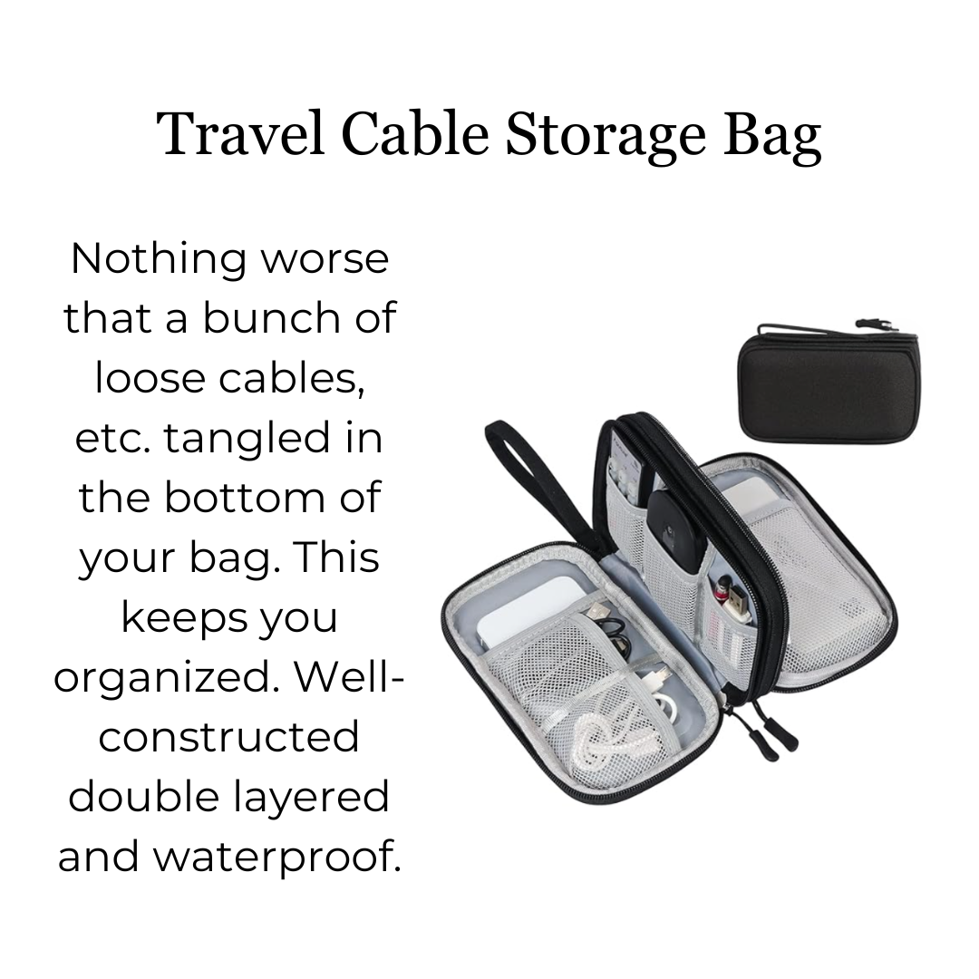 Travel Cable Storage Bag